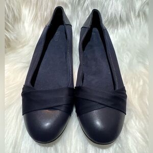 Pesaro Navy Blue Flats Sleek Loafers